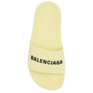 Balenciaga Pool Slides Womens EU 38 / US 8 Neon Yellow Rubber Sandals Open Toe